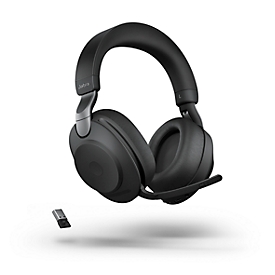 Jabra Headset Evolve2 85 Stéréo, Bluetooth, MS Teams, batterie 26h (appels) o. 37h (musique), noir