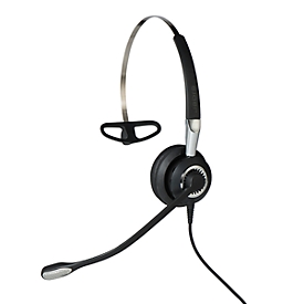 Jabra on-ear headset BIZ™ 2400 Mono, STD, noise cancelling, QD cable, 360° rotatable microphone, monaural