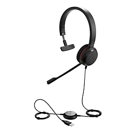 Jabra On-Ear Headset Evolve 20 MS, USB, schuimrubberen oorkussens, mono