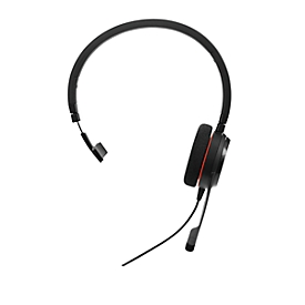 Jabra On-Ear Headset Evolve 20 UC, USB, Schaumstoff-Ohrpolster, Mono