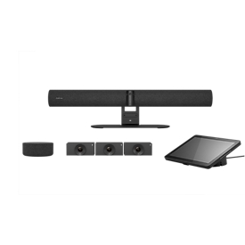 Jabra Videokonferenzsystem PanaCast Room Kit, mit mehreren Kameras, für große Räume bis 22 Personen, 6-fach Digitalzoom, schwarz