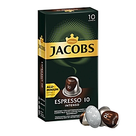 Jacobs Espresso 10 Intenso koffiecapsules, gebrande koffie, 10 x 52 g, geschikt voor Nespresso®, gemalen