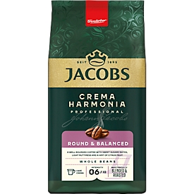 Jacobs Krönung Bohnenkaffee Crema Harmonia, ganze Bohnen, Stärke 6/10, Tüte mit 1 kg
