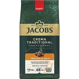 Jacobs Krönung Kaffee Crema Traditional, ganze Bohnen, Packung mit 1 kg