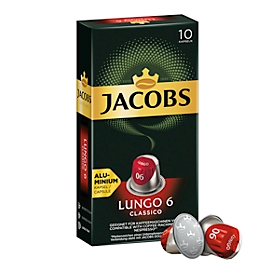 Jacobs Lungo 6 Classico Kaffeekapseln, Röstkaffee, 10 x 52 g, Nespresso®-kompatibel, UTZ-zertifiziert