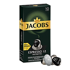 Jacobs Professional Espresso 12 Ristretto koffiecapsules, gebrande koffie, 10 x 52 g, compatibel met Nespresso®, gemalen