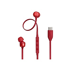 JBL TUNE 310C USB - Ohrhörer mit Mikrofon - im Ohr - kabelgebunden - USB-C - Rot