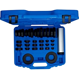 Jeu d'outils de pose de roulements KS-Tools, en nylon noir, 36 pièces, dans une mallette de transport bleue