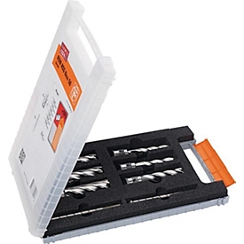 Jeu de carottes FEIN Best Of, 8 pièces, Ø 12-22 mm, HSS, profondeur de coupe 50 mm, queue QuickIN