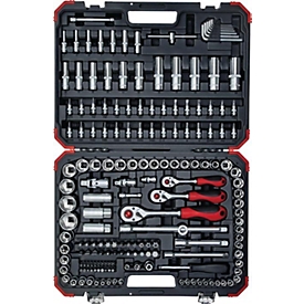 Jeu de clés à douilles GEDORE RED R4560 3172, 172 pces, acier CV, entraînement 1/4", 3/8", 1/2", SW 4-32 mm