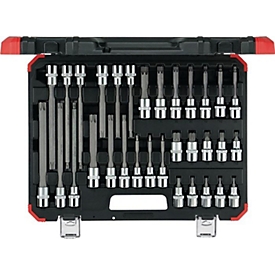 Jeu de clés à douilles GEDORE RED R6800 3032, 32 pces, 1/2 pouce, pour vis à profil intérieur en étoile T20-T70, acier CV