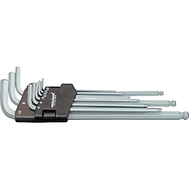 Jeu de clés Allen Projahn, 9 p., pour 6 pans 1,5-10 mm, extra long, acier de chrome-vanadium