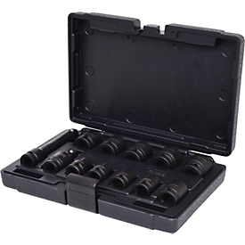 Jeu de douilles hexagonales de 1/2", courtes, 12 pièces