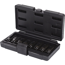 Jeu de douilles pour embouts Torx 1/2", 8 pièces, T30-T80, longues