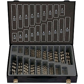 Jeu de forets hélicoïdaux Projahn, HSS-G, 70 pièces, Ø 1-10 mm / par paliers de 0,5 mm, dans un porte-forets