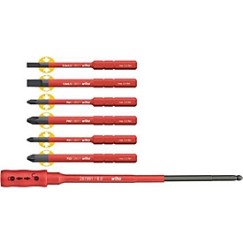 Jeu de lames interchangeables slimBit, lot de 7 pièces : Torx, fente, P