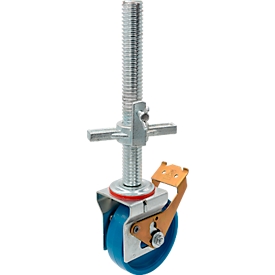 Jeu de roulettes MONTO®+STABILO® Professional, 4 pièces, pour échafaudage de travail, réglables en hauteur, Ø 150 mm