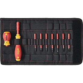 Jeu de tournevis SlimVario® 9 pièces avec clé interchangeable VDE