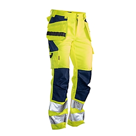 Jobman 2377 PRATIQUE, Hi-Vis, avec poches suspendues, EN ISO 20471 classe 1, jaune I bleu foncé, 48
