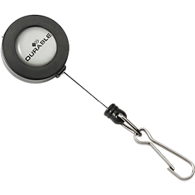 Jojoband Durable, pour porte-badges/porte-noms, crochet à ressort, pince de fixation, L 800 x l 30 mm, plastique, anthracite, 10 pièces