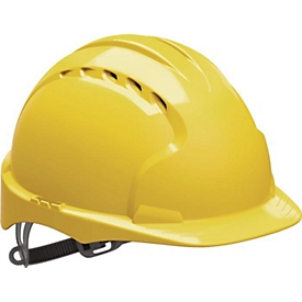 JSP casque de protection EVO®2, jaune, HDPE, système à 6 points, EN 397, fermeture OneTouch™, aération, tour de tête 53-64 cm