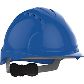 JSP Casque de protection EVO 3 Revolution, EN 397, polyéthylène bleu, fermeture à molette 6 points, EPI III, env. 375 g