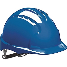 JSP Schutzhelm EVO®2, HDPE, EN 397, blau, 6-Punkt-Gurtsystem, OneTouch™ Gleitverschluss, Kopfumfang 53-64 cm