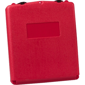 Justrite Dokumentenbox Gross, Polyethylen, nach unten aufklappbare Öffnung, L 400 x B 333 x  H 57 mm, Gewicht: 5,7 kg, rot