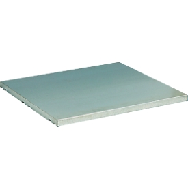Justrite SpillSlope® stalen legbord, tot 159 kg, gegalvaniseerd voor veiligheidsopslagkast H 560 x B 430 x D 430 mm