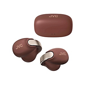 JVC HA-NP1T - True Wireless-Kopfhörer mit Mikrofon - offenes Ohr - Clip-On - Bluetooth - braun
