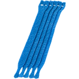 Kabel-klittenbandsluitingen, B 12 x L 200 mm, blauw, 10 stuks