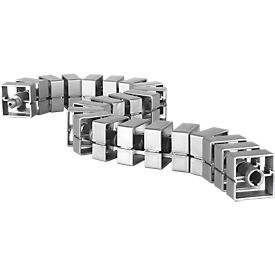 Kabelbeschermslang Quadro, L 750 mm, zilver