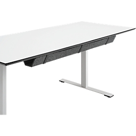 Kabelgoot, voor montage onder bureaus, B 1150 x D 150 x H 98 mm, recyclebaar vilt, donkergrijs/zwart