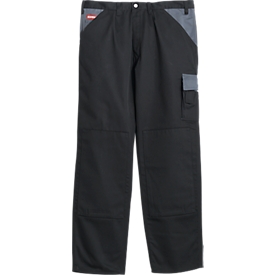 KANSAS® broek met tailleband Color, zwart/grijs, m. 44
