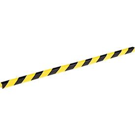 Kantenschutzprofil Durable E8, rechteckig, selbstklebend, für Innen- & Außenbereich, Aussparung 8 mm, L 1000 mm, PU-Schaum, gelb/schwarz