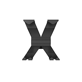 Kapstokhaak WGX, B 145 x D 157 x H 175 mm, fijne structuur, gerecycled aluminium, zwart