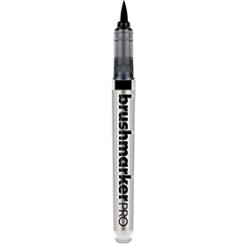 KARIN Brush Marker PRO, technologie d'encre liquide, pointe en nylon, 2,4 ml, 1 pièce, noir