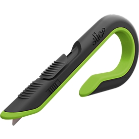 Kartonnen opener Slice, lengte 4,1 cm, 3-traps, automatische invoer, groen