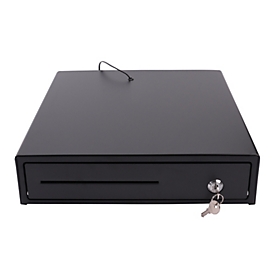 Kassenschublade Olympia MD 335C, 8 Münzfächer und 4 Geldscheinfächer, abschließbar, Metall, schwarz