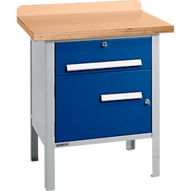 Kastenwerkbank Schäfer Shop Select PWi 75-0, Buche-Dekor Multiplexplatte, bis 750 kg, B 750 x T 700 x H 840 mm