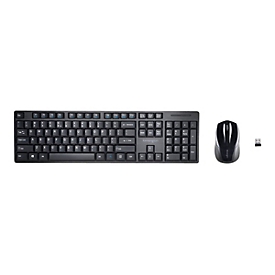 Kensington Kit de bureau sans fil compact Pro Fit® - Taille réelle (100 %) - Sans fil - RF sans fil - QWERTZ - Noir - Souris incluse