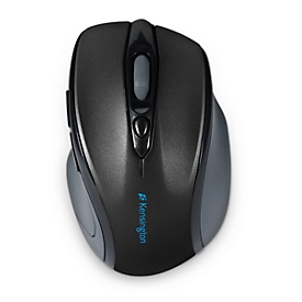 Kensington Pro Fit wireless mouse, for right handers, 1750 dpi, 5 buttons & scroll wheel, USB-receivers, incl. 2 x AAA batteries, black