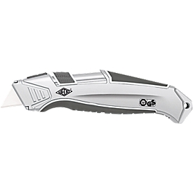 Keramisch veiligheidsmes Wedo® CERA-Safeline® Safety Cutter ALU, mes trekt automatisch in, rechts-/linkshandigen, Reservemesjes
