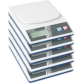 KERN & Sohn Digitale Waagen im 5er-Set, LCD-Display, Wägebereich 2200 g Wägefläche 134 x 127 mm