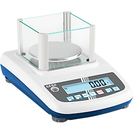 KERN & Sohn Präzisionswaage PFB 600-2 mit LCD-Display, kompakter Bauweise, Edelstahl-Wägeplatte ∅ 120 mm
