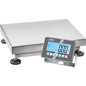 KERN SXC 100K-2 – Edelstahl-Plattformwaage, Wägebereich 150 kg, Ablesbarkeit 0,01 kg, Schutzklasse IP68