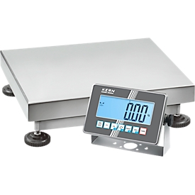 KERN SXC 60K-2M - Roestvaststalen platformweegschaal, 30/60 kg, 0,01/0,02 kg afleesbaarheid, Industry 4.0, IP68, WLAN/Bluetooth