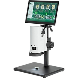 KERN Vidéomicroscope OIV-254, pour l'acquisition d'images, écran LCD 12", 1920 x 1080 px, caméra 2 MP, fonction zoom 0,7-5 x, HDMI/USB, alimentation secteur
