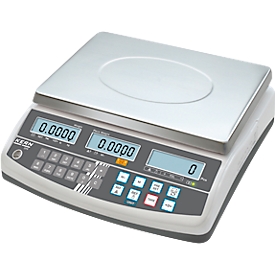 Kern Zählwaage CFS 15K0.2, Wägebereich 15 kg/Ablesbarkeit 0,2 g, RS-232/Zweitwaagen-Schnittstelle, Netzbetrieb, Edelstahl/Kunststoff