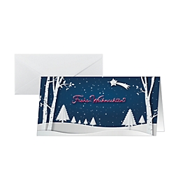 Kerstmotiefkaart "Pop-up winterlandschap", DIN lang (2/3 A4), 250g/m², 25 stuks, wit karton, inkjet &amp; laserprinter